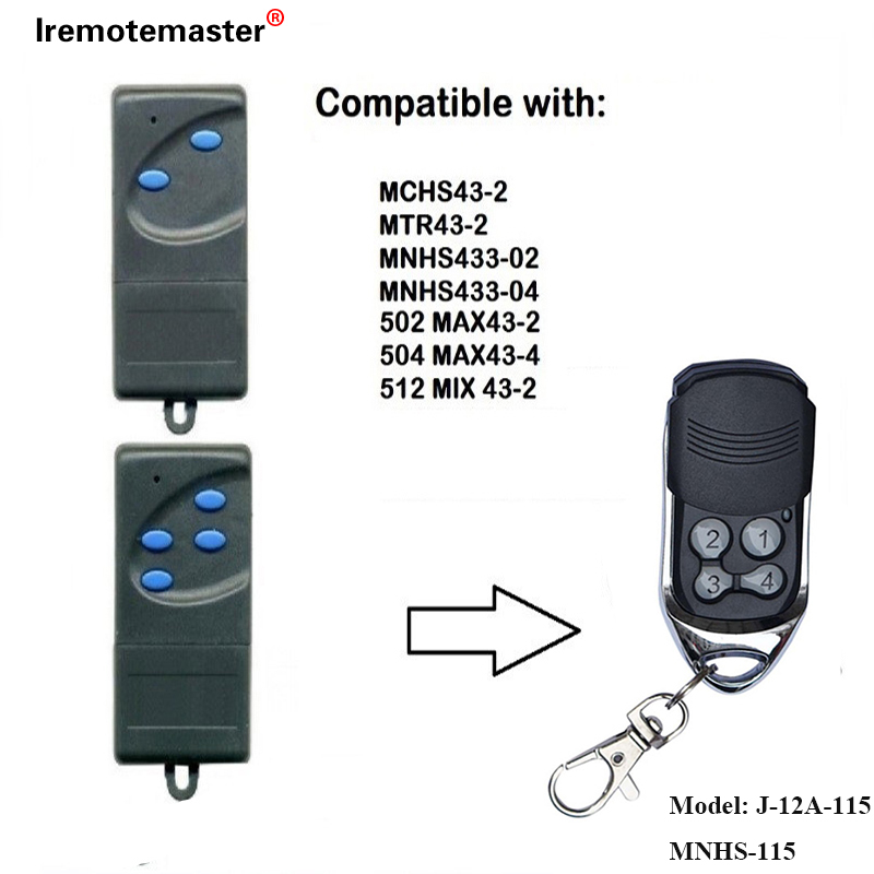 Okwe-502 MAX43-2, 504 MAX43-4 Isilawuli kude Esikude 433,92mhz Isilawuli kude seGarage Door