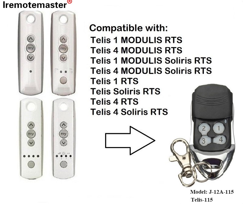 Okwe-Telis 1 RTS Telis Soliris RTS 4 RTS Garage Door Remote Control 433.42MHz